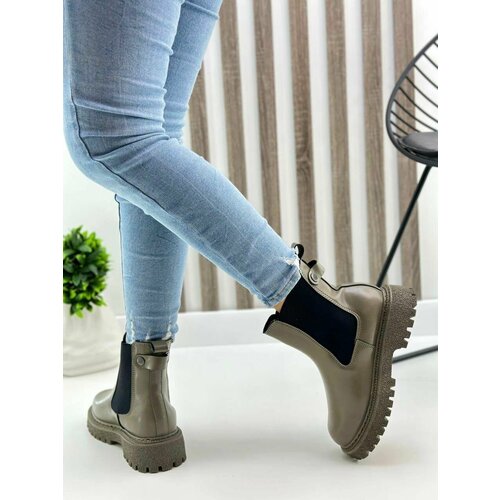 фото Ботинки челси , размер 40, зеленый jahel jivan