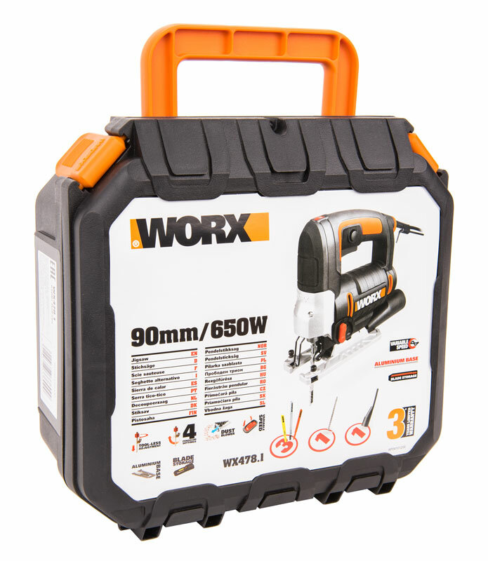 Электролобзик Worx WX478, 650 Вт черный