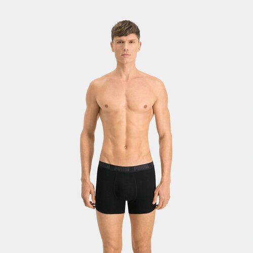 puma футболка для мальчиков modern sport basic размер 176 Трусы PUMA Basic Boxer 2P denim, 2 шт., размер M, черный