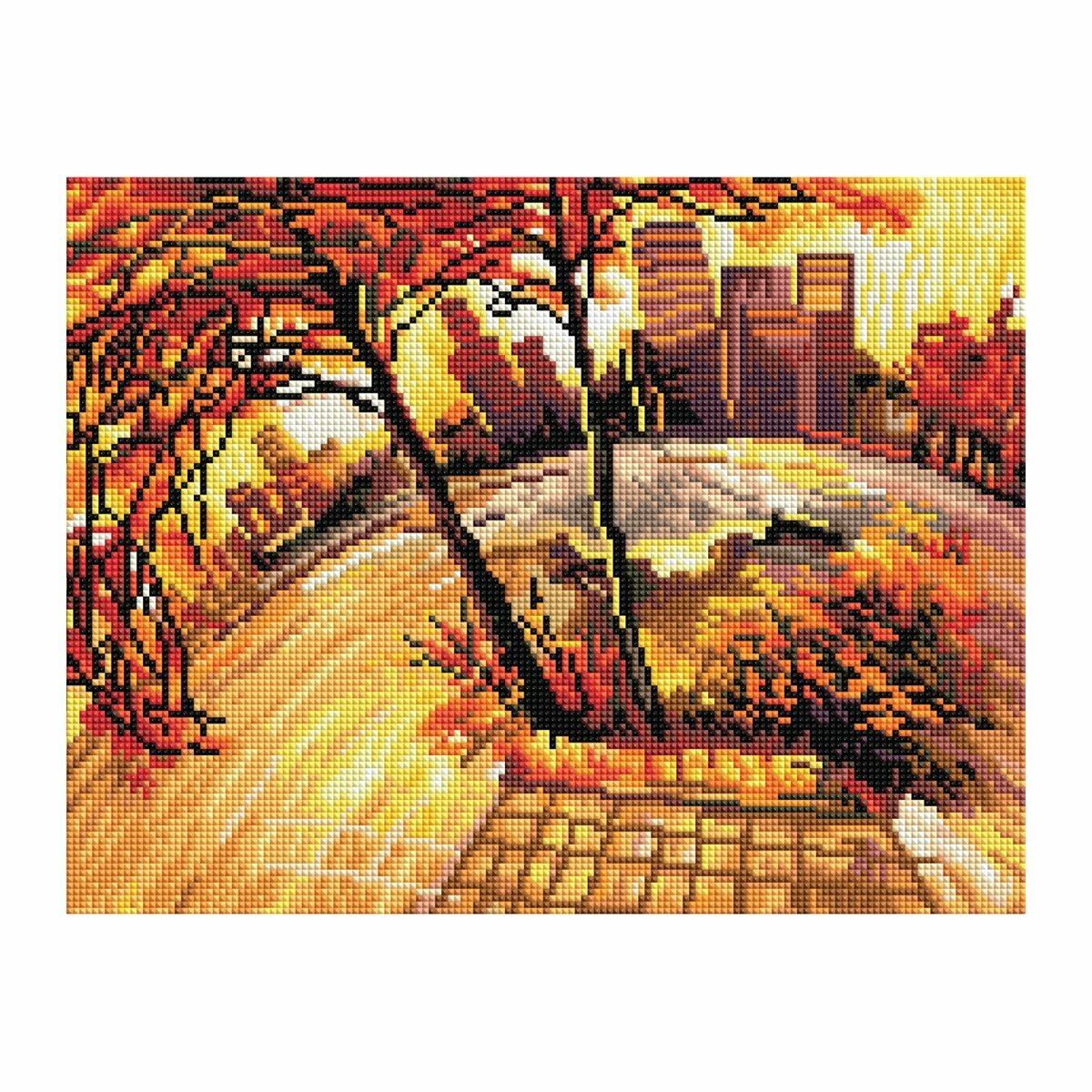 Алмазная мозаика ТРИ совы "Золотая осень", 30х40 см, холст на деревянном подрамнике, 30 цветов (АМП3040_47594)