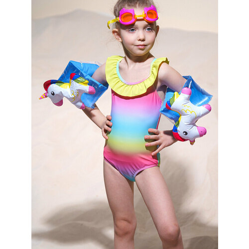 Нарукавники для плавания для девочки, 2 шт. в комплекте PlayToday, размер 16*13*10 см, белый
