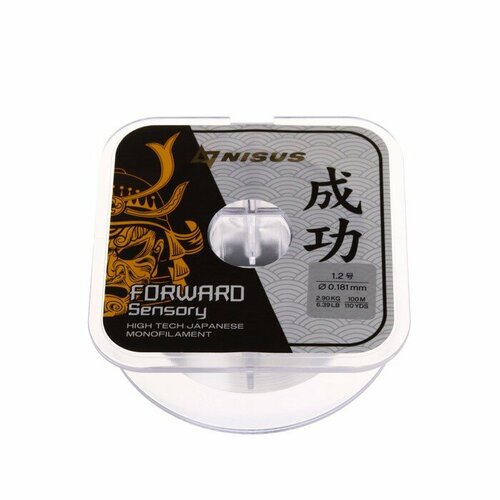 фото Nisus леска nisus forward sensory, диаметр 0.181 мм, тест 2.9 кг, 100 м, прозрачная