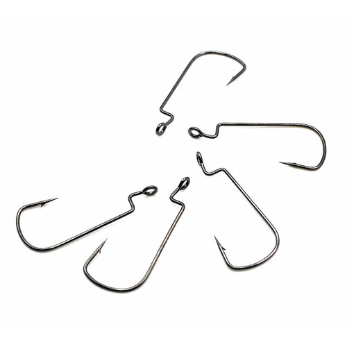 фото Крючки kujira spinning 595bn №4 (5шт) офсетный с увеличенным ушком