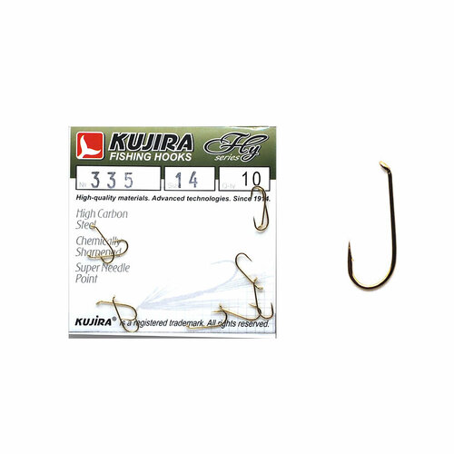 фото Крючки kujira fly 335br №14 (10шт)