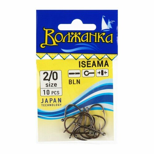 фото Крючки волжанка iseama № 2/0, 10 шт volzhanka
