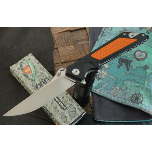 фото Складной нож reptilian вист 02 сталь d2 satin, рукоять g10