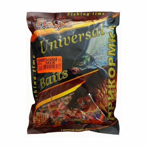 фото Прикормка fish.ka универсальная mix, гранулы 4 мм, 800 г россия