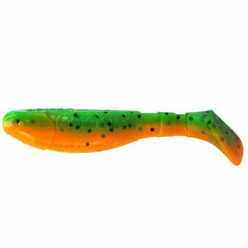 виброхвост мягкая приманка helios minoga pepper green Виброхвост Chubby Pepper Green & Orange, 9 см, 5 шт.