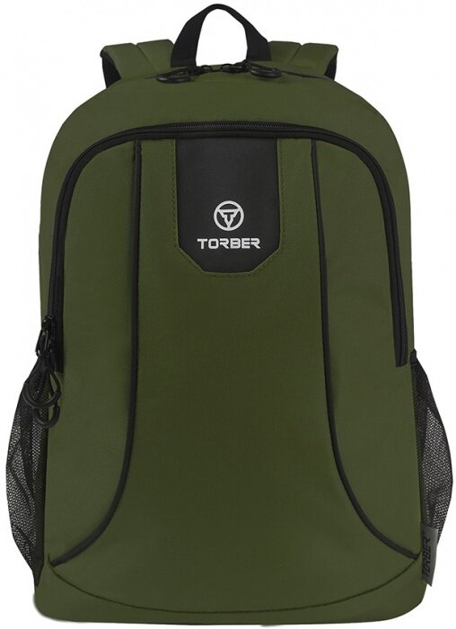 TORBER T8283-GRN Рюкзак torber rockit с отделением для ноутбука 15,6, зеленый, полиэстер 600d, 46 х 30 x 13 см