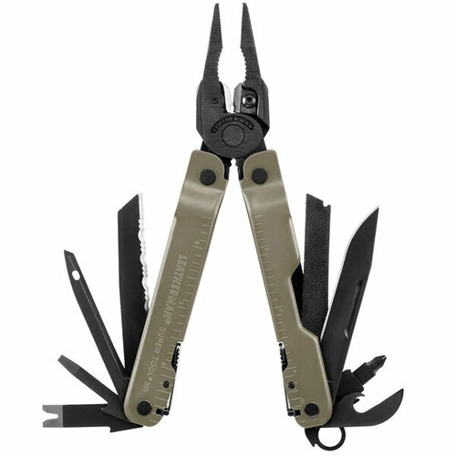 Leatherman (832763) Мультитул Super Tool 300M Brown Military Only Molle Black Peg мультитул leatherman super tool 300m черный 18 функций нейлоновый чехол molle black 832758