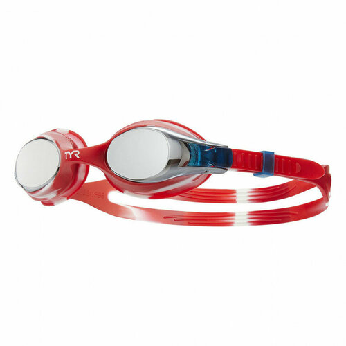 Очки для плавания детские TYR Swimple Tie Dye Mirrored, LGSWTDM-717, зеркальные линзы очки для плавания детские tyr swimple tie dye mirrored арт lgswtdm 547 зеркальные линзы мультикол опр
