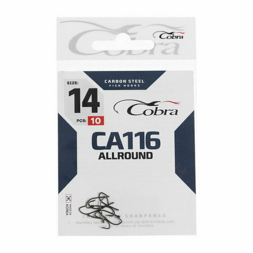 фото Крючки allround, серия ca116, № 14, 10 шт. cobra