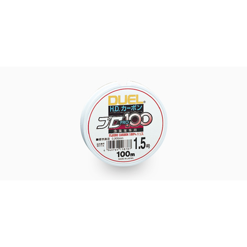 Duel/Yo-zuri, Леска флюорокарбоновая H.D.Carbon Pro 100S Fluoro 100%, 100м,0.47мм, 13кг, 8.0