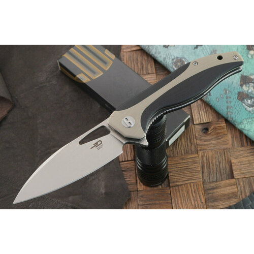 Складной нож Bestech Knives Komodo, сталь D2, черно-серая рукоять складной нож bestech knives mako сталь bohler k110 зеленая рукоять