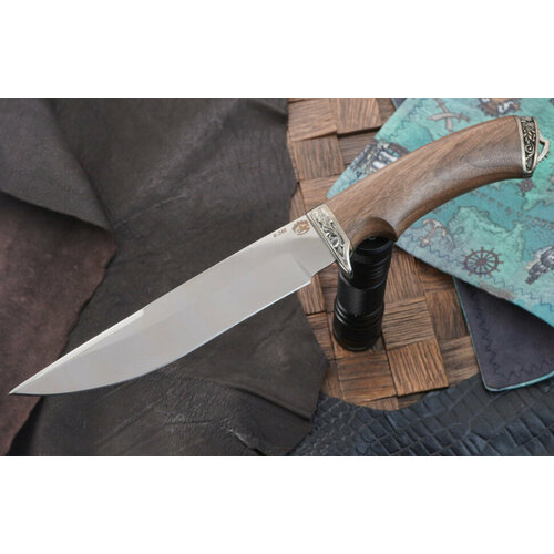 фото Товарищество завьялова нож млечный путь н-16, сталь bohler k340, рукоять мельхиор, орех