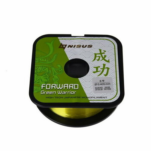 фото Леска forward warrior, диаметр 0.405 мм, тест 12.3 кг, 100 м, зелёная nisus