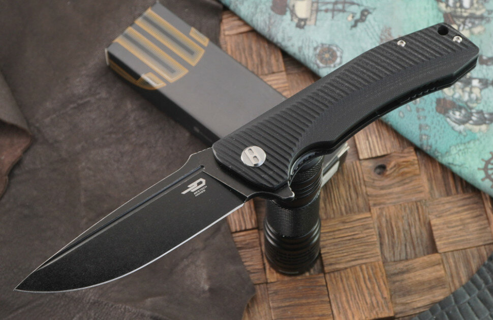 Складной нож Bestech Knives Mako, сталь K110, рукоять черная G-10