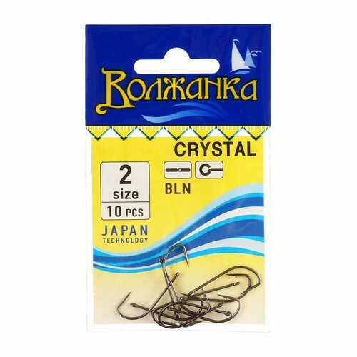 фото Крючки "волжанка" crystal № 2, 10 шт volzhanka