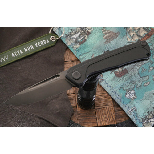 фото Складной нож anv z200 (dlc, liner lock, черная g10, sleipner)