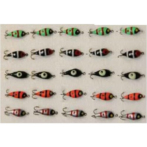 фото Grfish, мормышка безнасадочная "чертик"в наборе 25шт, крючок №14 (наб. №2)