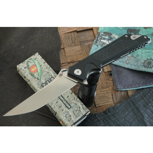 фото Складной нож reptilian вист 01 сталь d2 satin, рукоять black g10