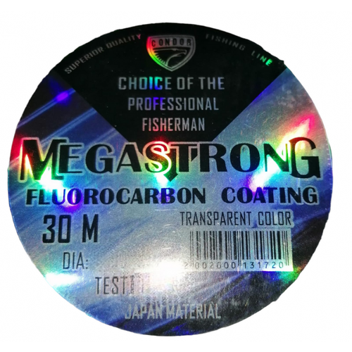 фото Леска condor megastrong fluocarbon coating d-0,22 мм, l-30 м, разрывная нагрузка 8,50 кг 10 шт