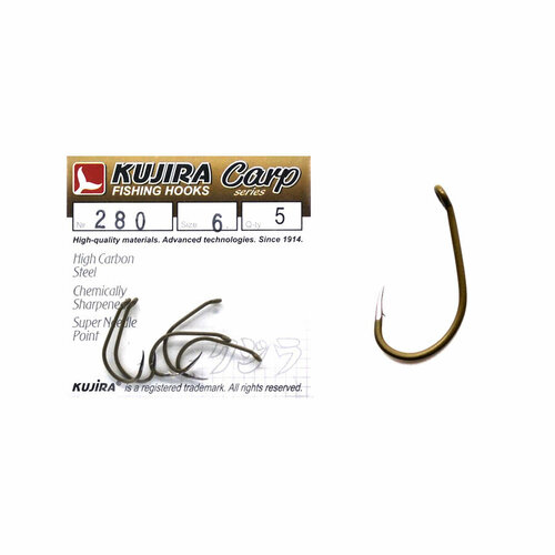 фото Крючки kujira carp 280ol №6 (5шт)