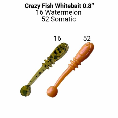 Силиконовые приманки Crazy Fish Whitebait 0.8 16-20-16/52-1