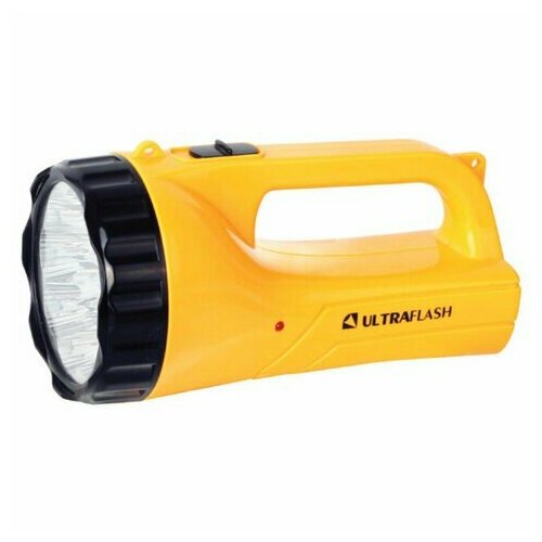 фото Фонарь аккумуляторный ultraflash 9хled+12хled, 2 режима, выдвижная вилка, заряд от сети, led3816sm 238285