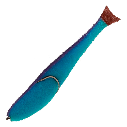 Поролоновая рыбка Lex Classic Fish CD BLPB (синее тело/фиолетовая спина/красный хвост) - упаковка 5 шт, размер 100 мм.