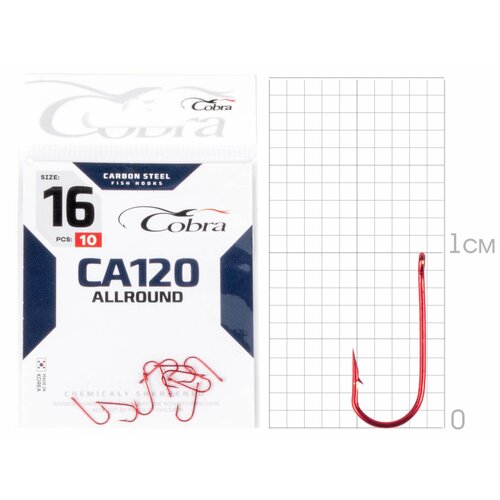 фото Крючки cobra allround сер. ca120 разм. 016 10шт.