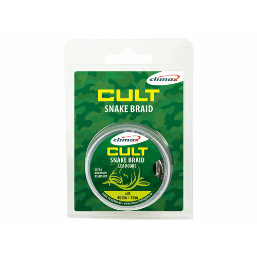 фото Ледкор без сердечника climax cult snakebraid new2018 30lb 10м silt (ил)