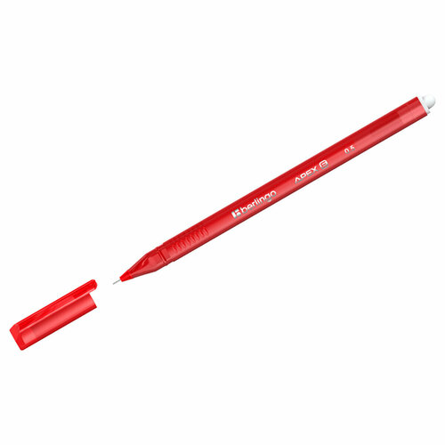 Ручка гелевая стираемая Berlingo Apex E красная, 0,5мм, трехгранная, 3 штуки