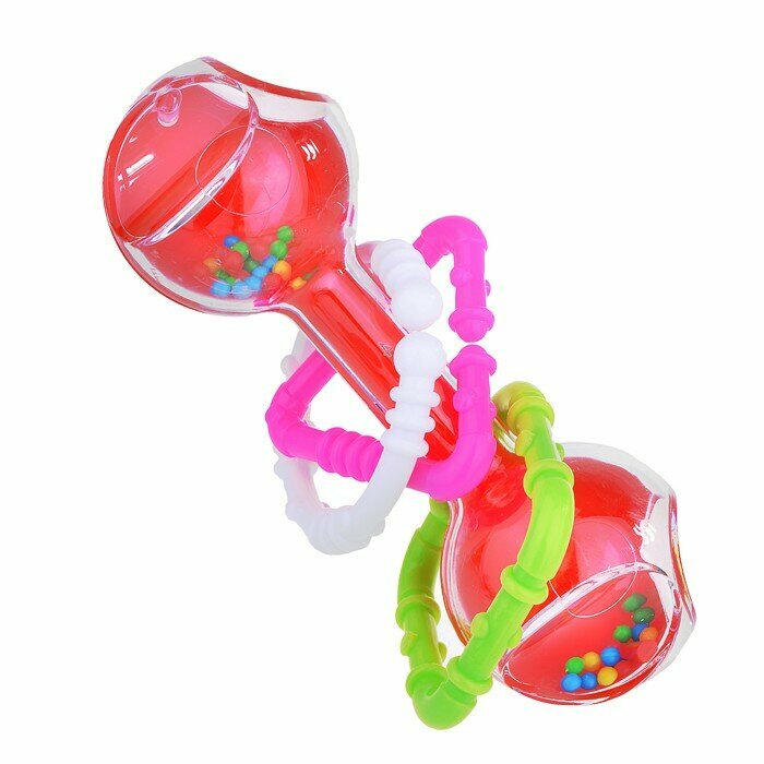 Погремушка Гантелька прозрачная Stellar 01560