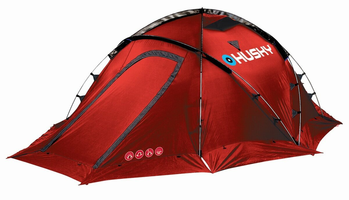 Палатка Husky FIGHTER 3-4, каркас из дюралюминия, экстремальная, красный