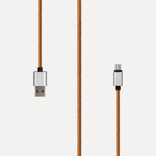 Изображение товара Кабель Rombica DIGITAL CL-05, USB 3.0 - USB Type-C, оплетка под кожу, 1м, охра