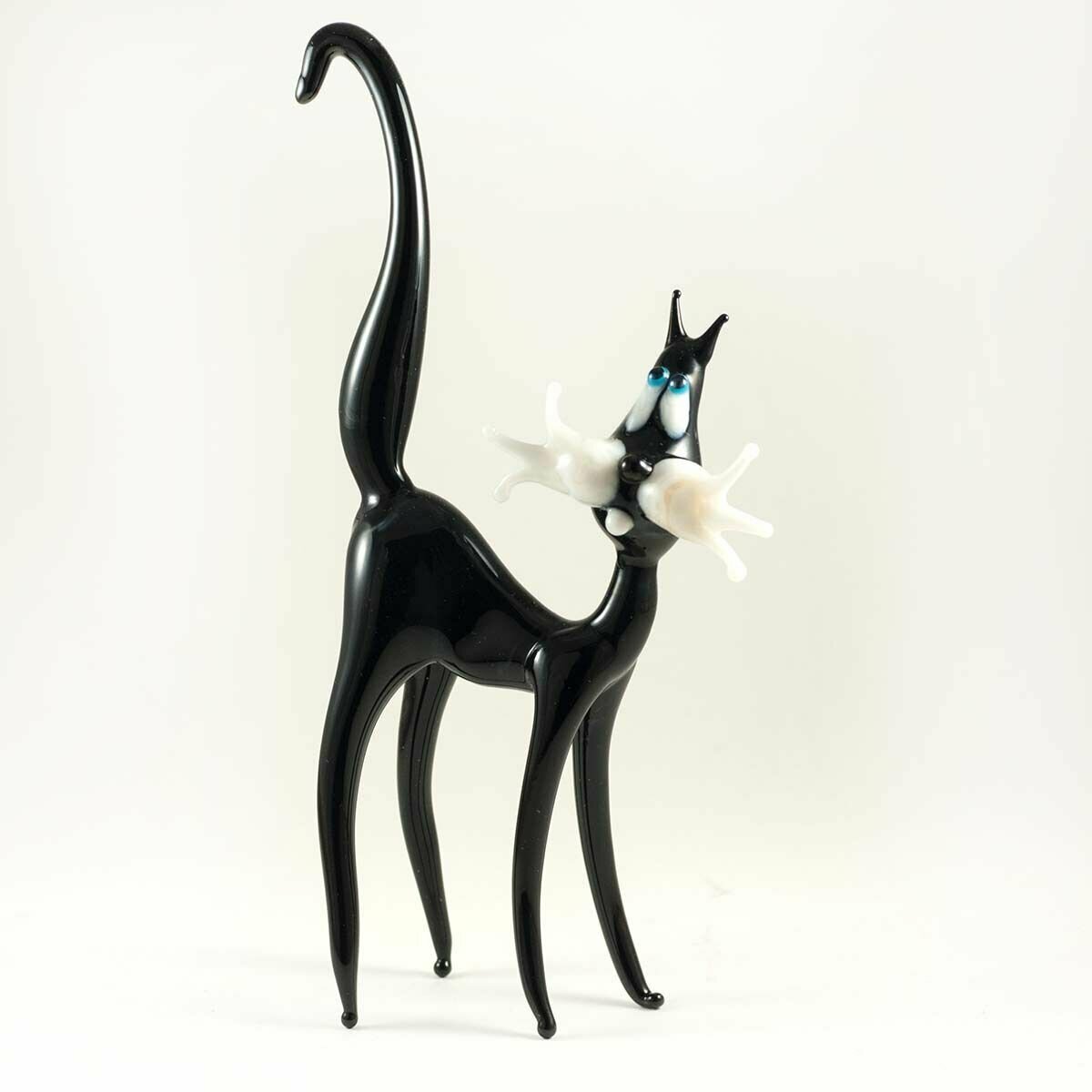 фото Стеклянная фигурка Кот черный