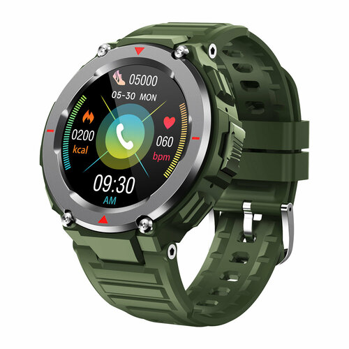 Смарт часы Tiroki S25 Умные часы мужские для бездорожья Smart Watch Bluetooth Фитнес браслет хаки 269900₽