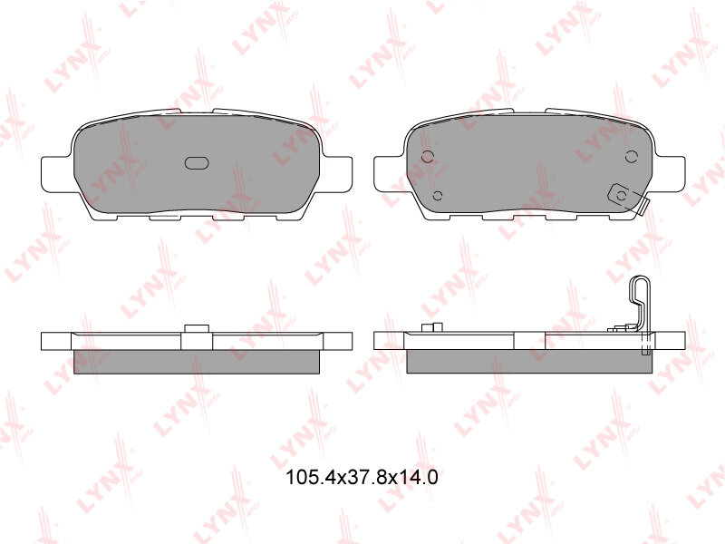 Колодки тормозные дисковые задние для Инфинити фх 35 2002-2009 год выпуска (Infiniti FX 35) LYNXAUTO BD-5706