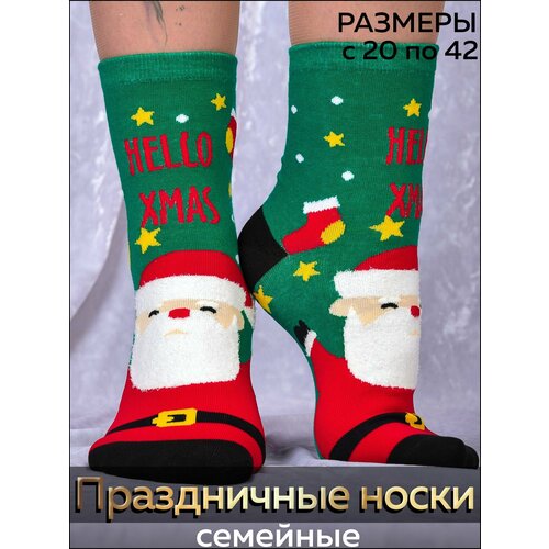 Носки LerNa, размер 25-30, зеленый