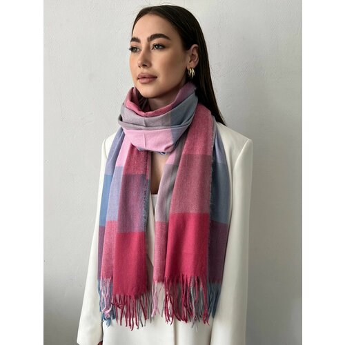 фото Шарф ,180х80 см, one size, голубой, розовый own accessories
