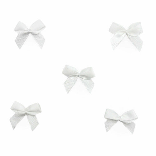 Бантик пришивной для декора Arta-F, 22*23 мм, D2040/BAD06AA (001 белый), 20 шт