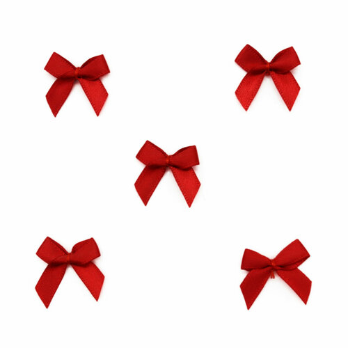 D2040/BAD06AA Бантик пришивной 22*23мм, Arta-F (100 красный), 20 шт