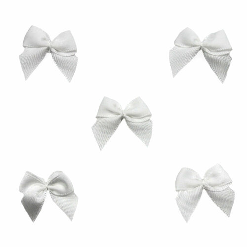 Бантик пришивной для декора Arta-F, 25*26 мм, D2150/BAD07AA (004 приглушенный белый), 20 шт