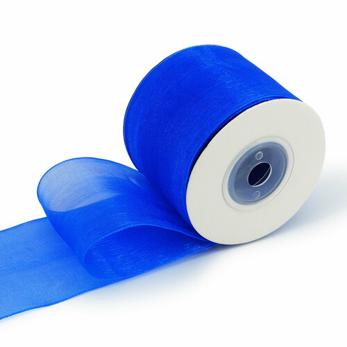 Лента декоративная капроновая айрис 5см2286м полиэстер 164 синий 521₽