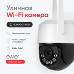 Камера видеонаблюдения Wi-Fi уличная Owler Robocam Lumi/2Mp/Поворотная/c микрофоном и детальной ночной съемкой - изображение