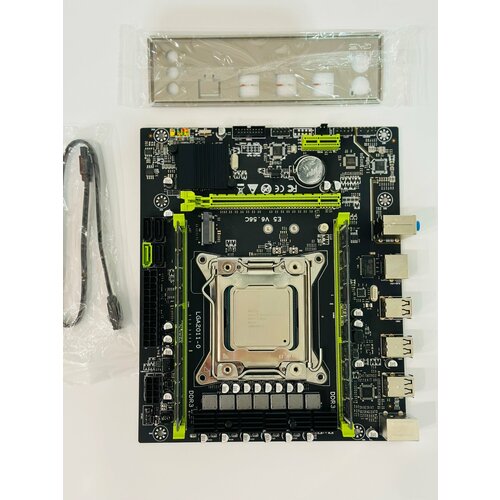 Комплект процессор intel Xeon E5-2670v2 + microATX X79 E5-V6 (cok. 2011)+ RAM 32GB DDR3 ECC( 2X16gb) задняя планка + кабель Sata