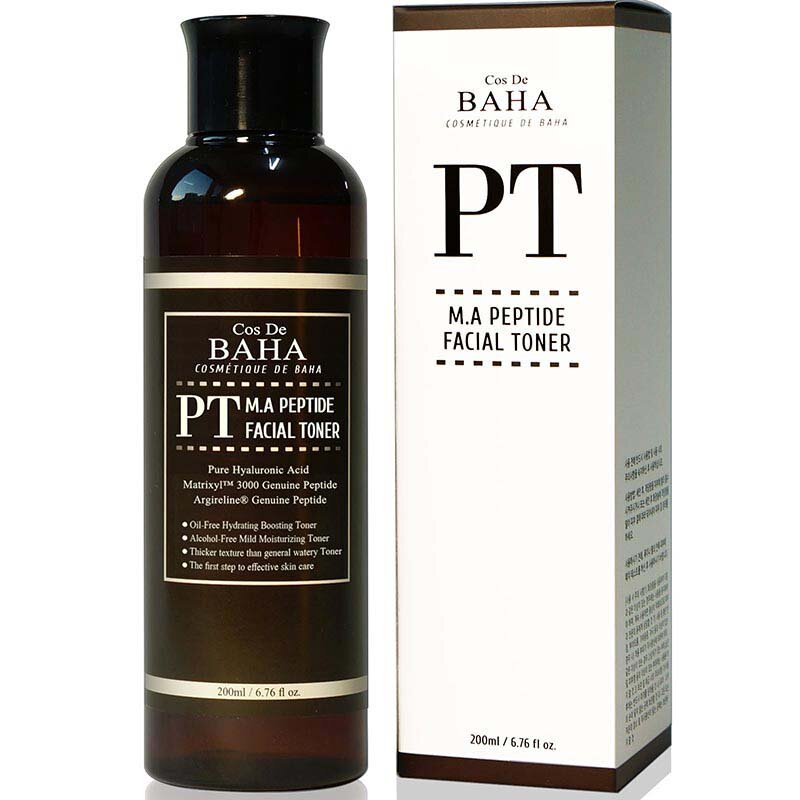 Cos De BAHA Peptide Toner (PT) Антивозрастной тонер для лица с пептидным комплексом и гиалуроновой кислотой 200мл