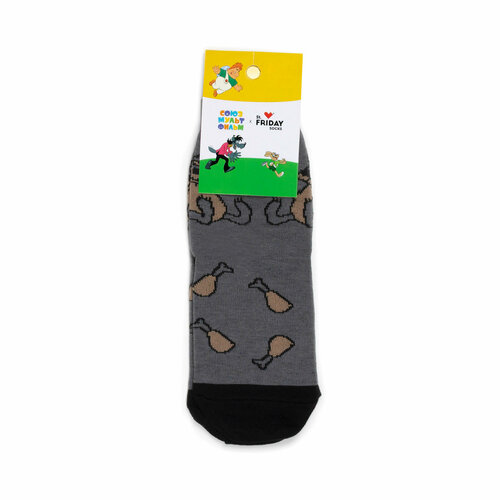 фото Носки st. friday размер 30-33, серый, коричневый