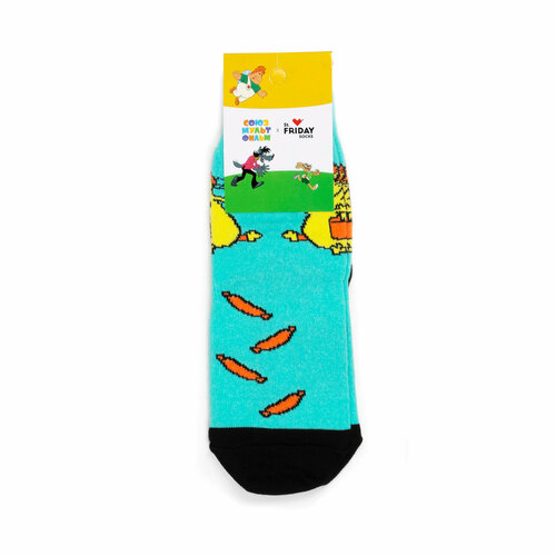 фото Носки st. friday размер 30-33, голубой, желтый